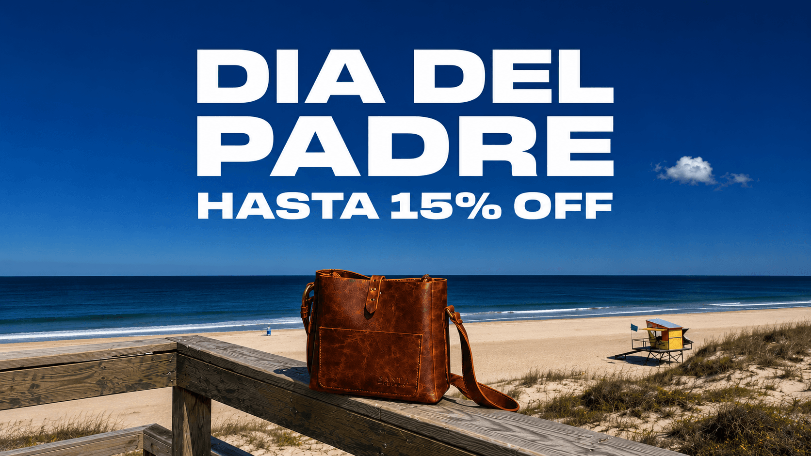 Bolso matero de cuero Santa Cueros frente al mar — Día del Padre, hasta 15% OFF