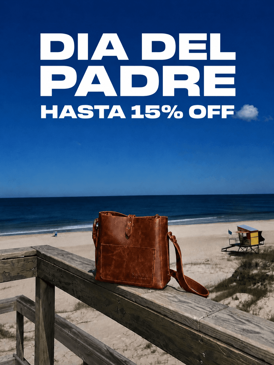 Bolso matero de cuero Santa Cueros frente al mar — Día del Padre, hasta 15% OFF